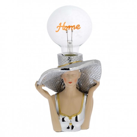 VISO DI DONNA CON LAMPADA Home