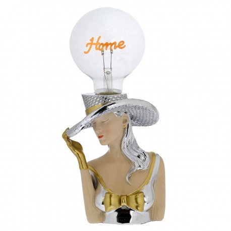 VISO DI DONNA CON LAMPADA Home