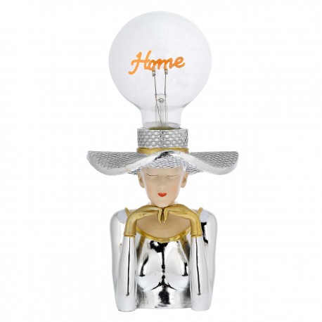 VISO DI DONNA CON LAMPADA Home