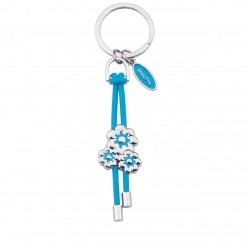 PORTACHIAVI MARGHERITE AZZURRE