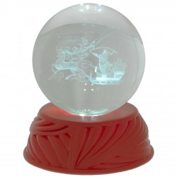 SFERA IN CRISTALLO D. 8 ROSSA