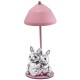 LAMPADA CONIGLI CUORE ROSA