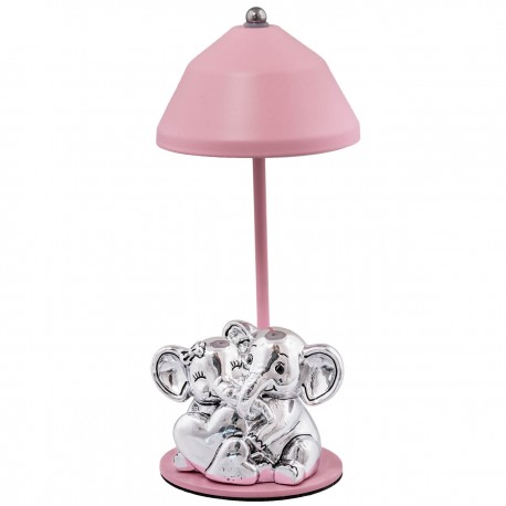 LAMPADA ELEFANTI CUORE ROSA