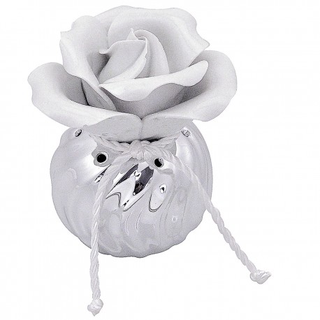 VASETTO PICCOLO CON ROSA BIANCA