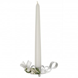 BUGIA IN METALLO ARGENTATO