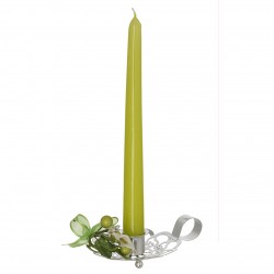 BUGIA IN METALLO ARGENTATO