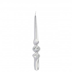 CANDELA MEZZA SPIRALE ARGENTO 8pzi