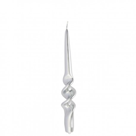 CANDELA MEZZA SPIRALE ARGENTO 8pzi