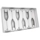 6X CALICI H. 26 STELO ARGENTATO