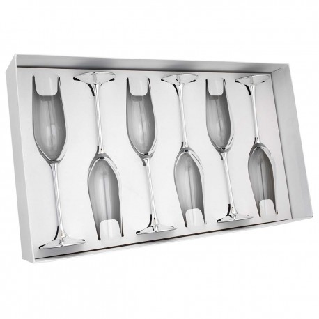 6X CALICI H. 26 STELO ARGENTATO