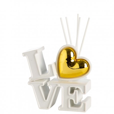 SCRITTA LOVE CON CUORE - ORO