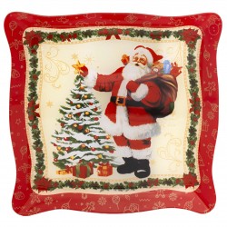 PIATTO QUADRATO 33*33 BABBO NATALE
