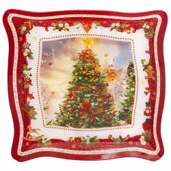 PIATTO QUADRATO 33*33 ALB. NATALE