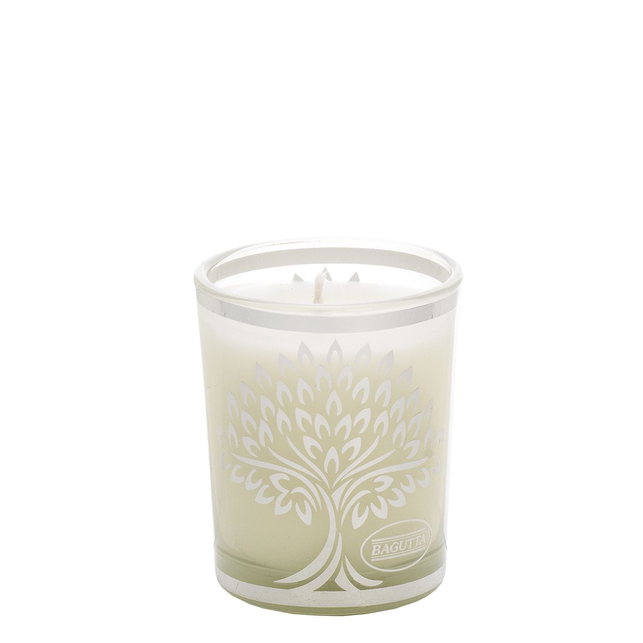 BICCHIERE CON CERA PROFUMATA 70gr - ALBERO SPIGHE BIANCO