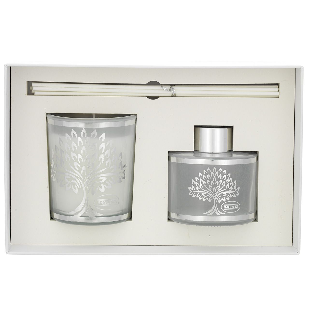 ASTUCCIO CON 100ml + STICKS + CANDELA 150gr - ALBERO SPIGHE