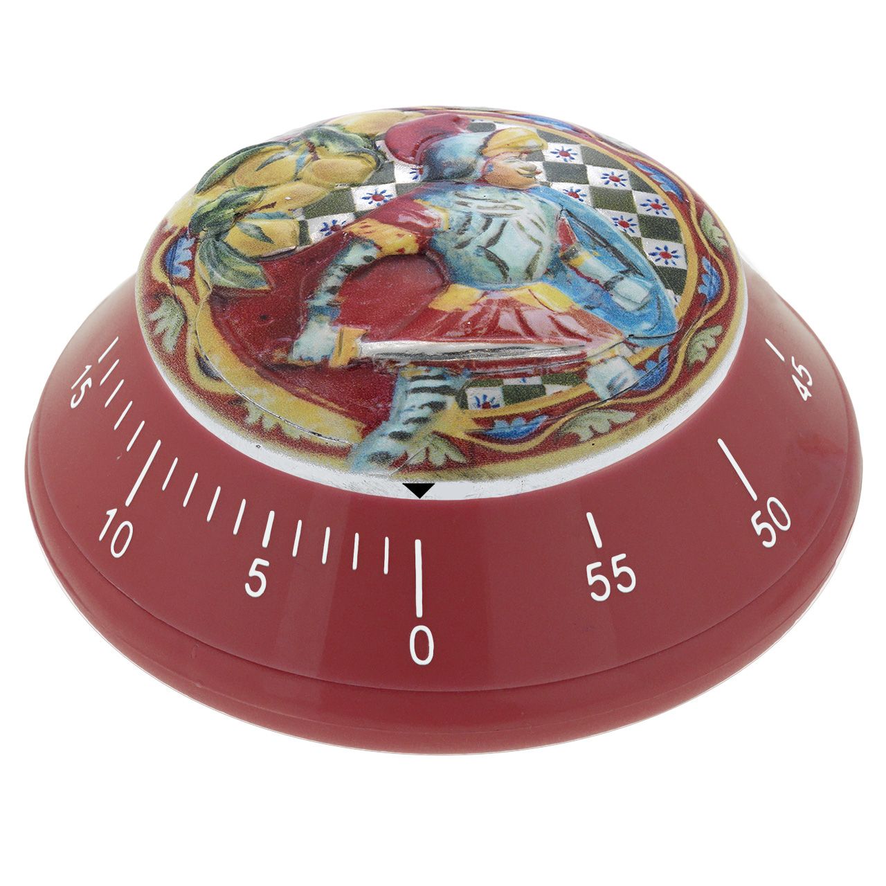 TIMER ROSSO CON DECORO SICILIANO 1