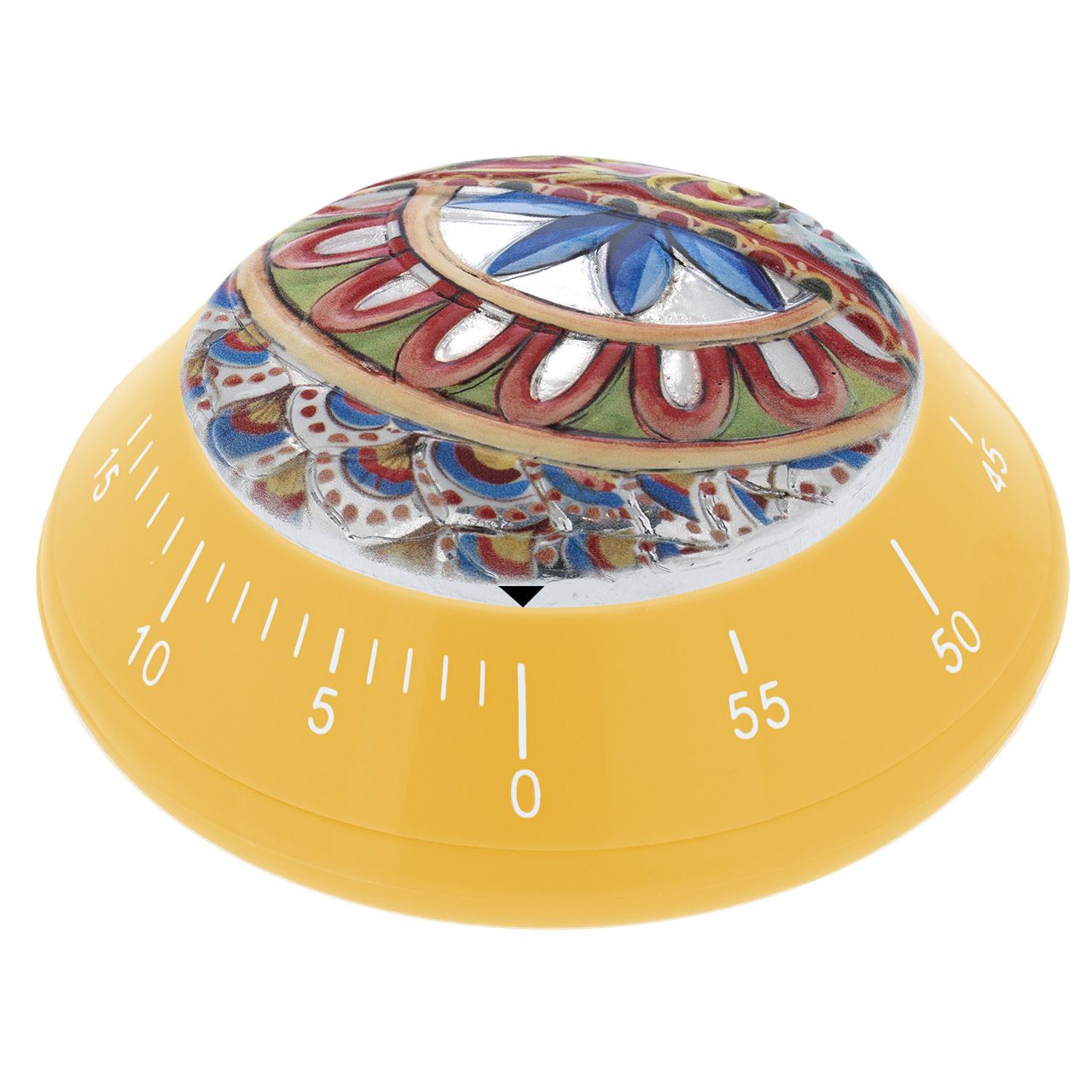 TIMER GIALLO CON DECORO SICILIANO 5