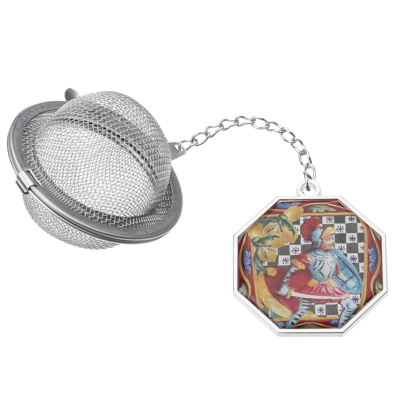 INFUSORE E CIONDOLO CON DECORO SICILIANO 2