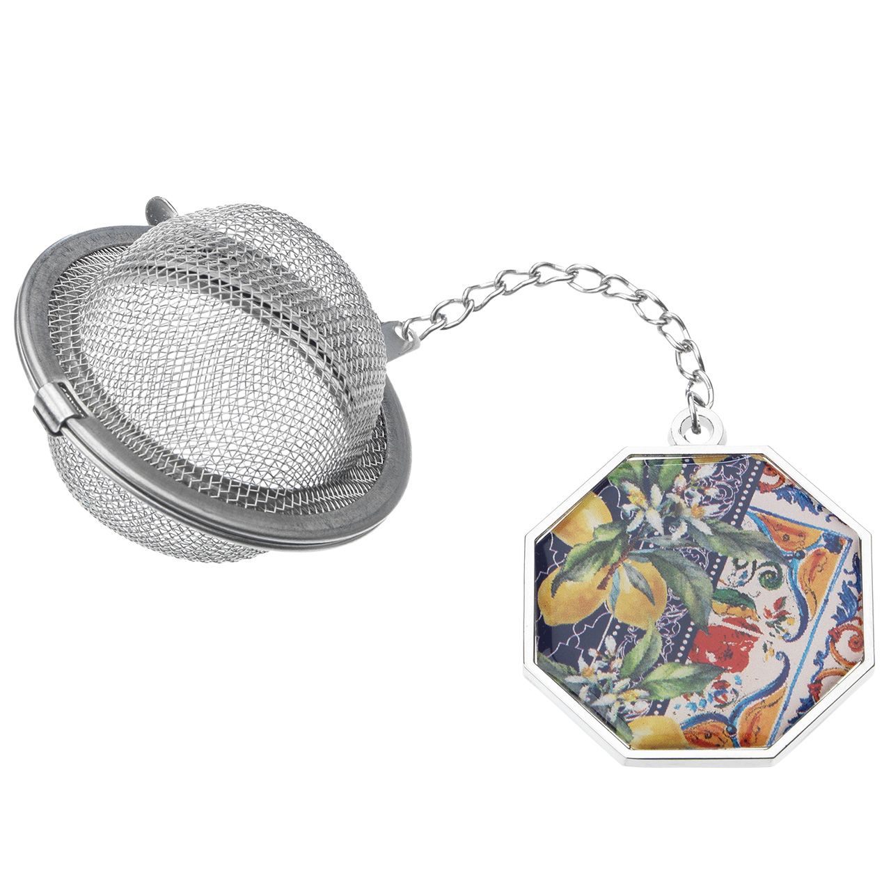 INFUSORE E CIONDOLO CON DECORO SICILIANO 8