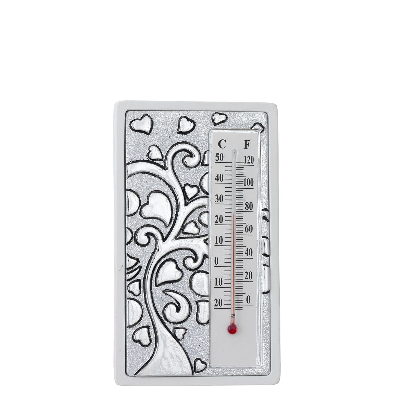 TERMOMETRO RETTANGOLARE 70x125 - ALBERO CON CUORI
