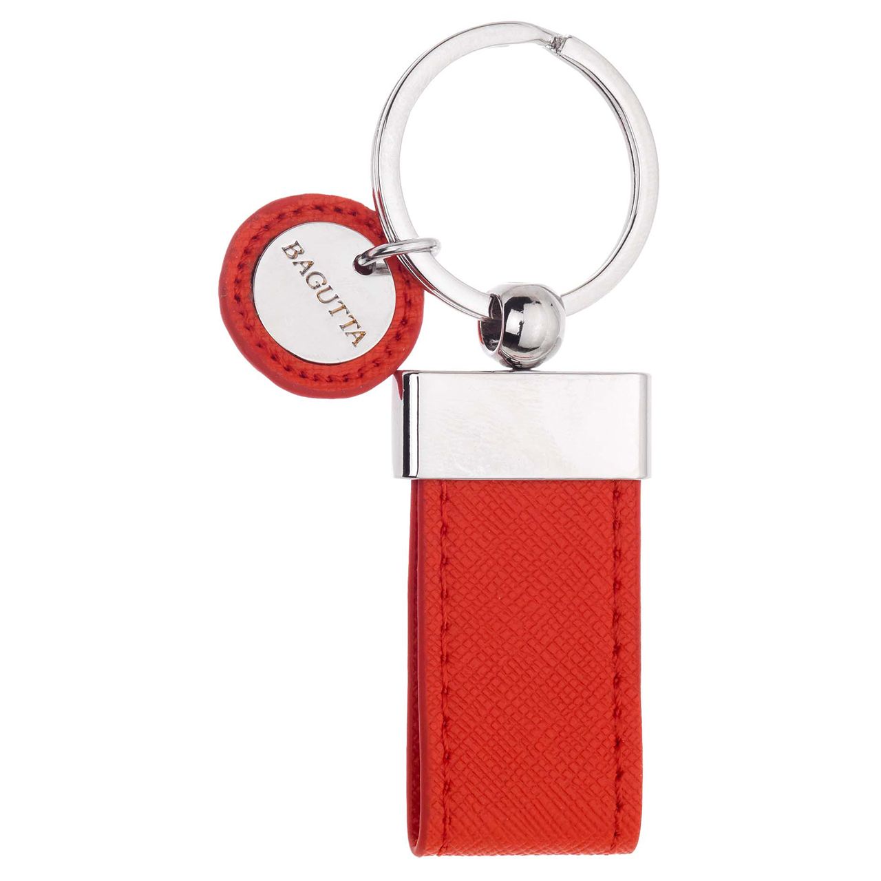 PORTACHIAVI FETTUCCIA CON LOGO TONDO ROSSO