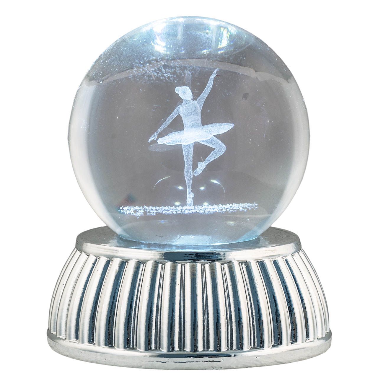 SFERA DIAM. 8 IN CRISTALLO SU BASE CON LED - BALLERINA