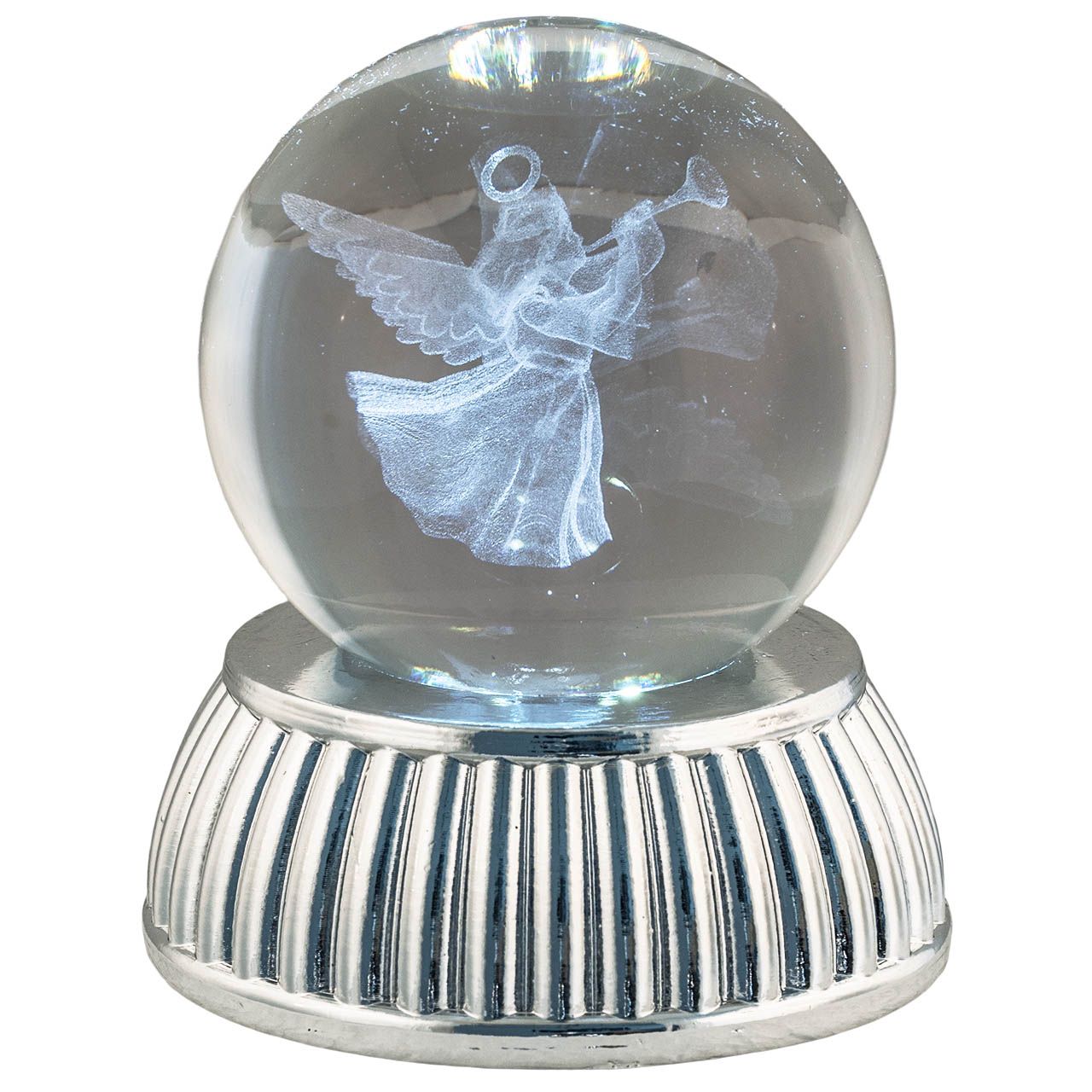 SFERA DIAM. 8 IN CRISTALLO SU BASE CON LED - ANGIOLETTO
