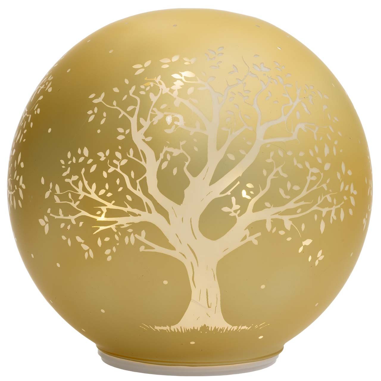 LAMPADA LED SFERA D. 18 GIREVOLE E TELECOMANDO - ALBERO CREMA