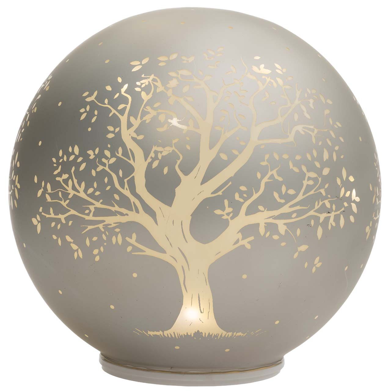 LAMPADA LED SFERA D.18 GIREVOLE E TELECOMANDO ALBERO GRIGIO PERL